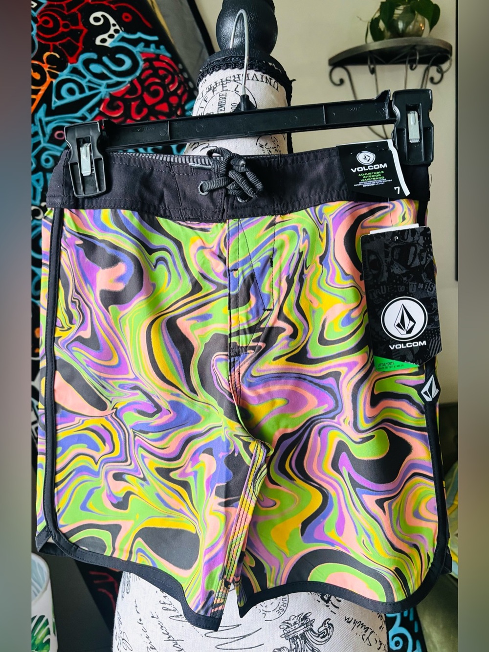 Volcom boys Multicolor Swirl Board Shorts